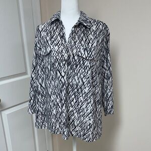 Stylish Black and White Women's Top